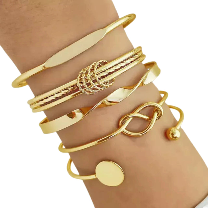 Trio de Pulseiras Zoe + BRINDE 2 PULSEIRAS Aço Inoxidável